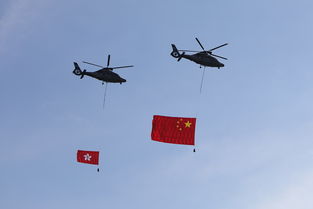 太空挂上了香港特区区旗